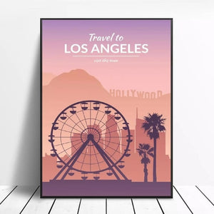Poster im Retro-Design – Weltstädte und ihre ikonischen Monumente